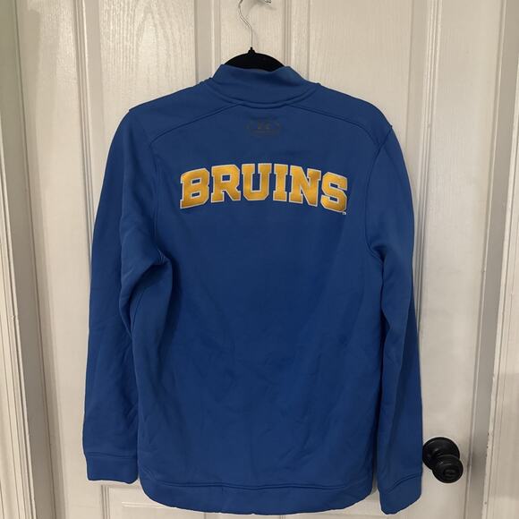 UCLA Bruins‎ Men’s Full Zip Under Armour NCAA Coldgear Track Jacket Medium Blue - Picture 1 of 13
